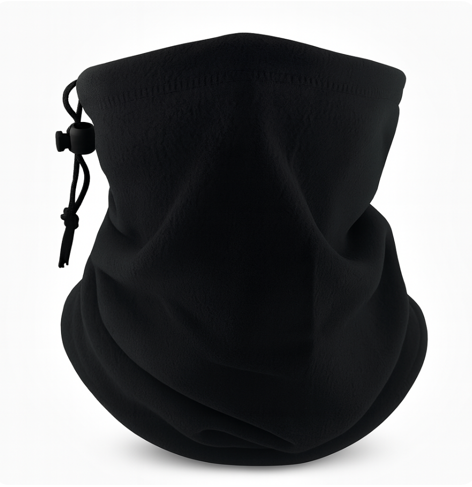 Cache-cou polaire thermique noir