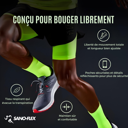 Short de course 2-en-1